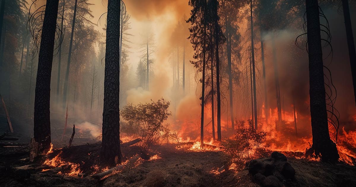 Forbud mot åpen ild i skog og mark